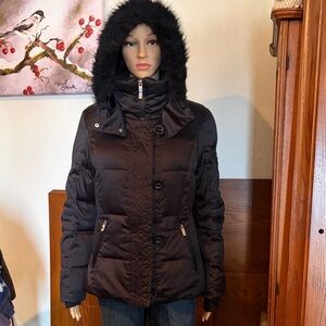 ZeroXposur Women's Black Hooded Feather/Down Puffer Jacket